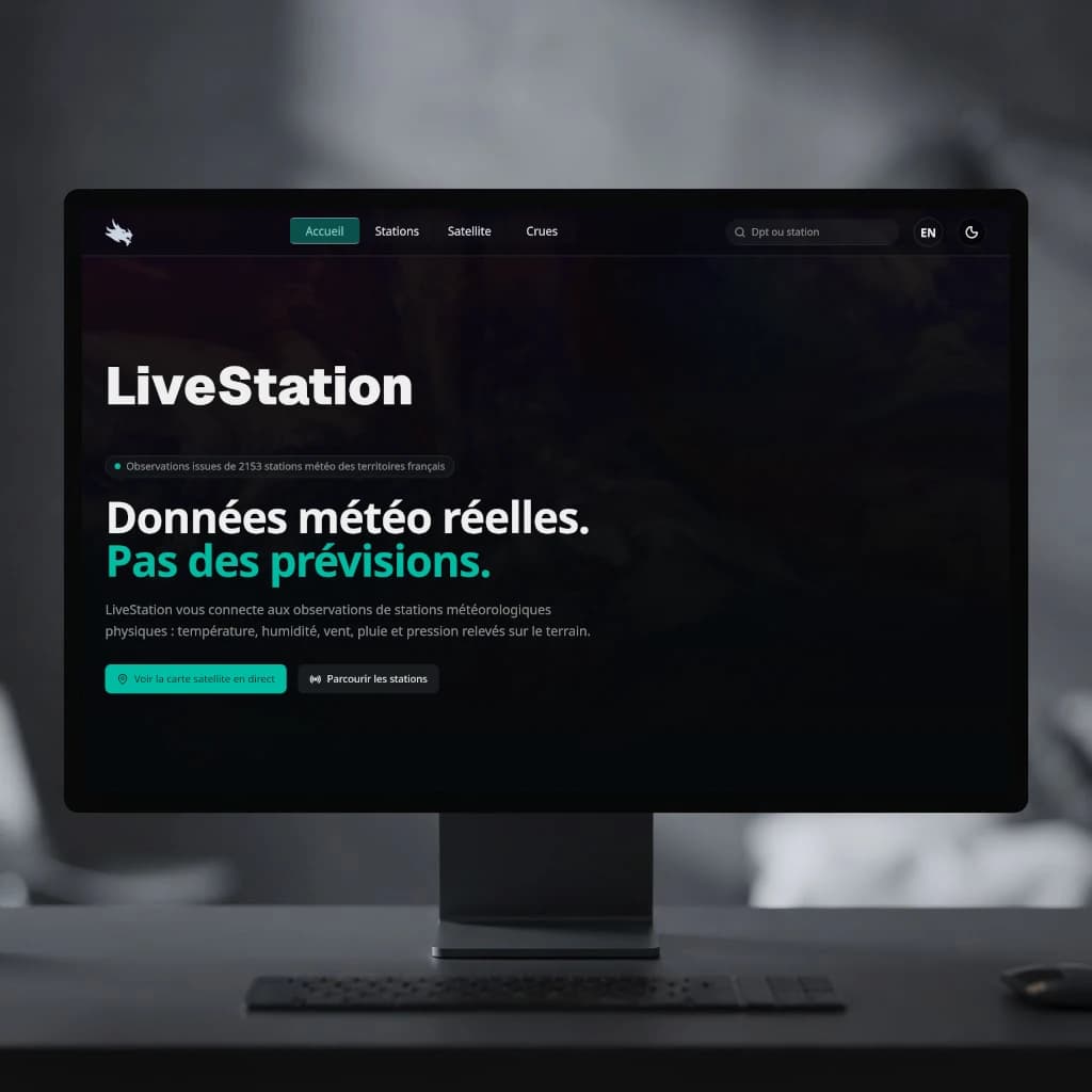 Interface de consultation des données météorologiques LiveStation